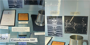 (left) Mulock Cup booklet, invitation, Champions stein (right) photos during the Mulock Cup