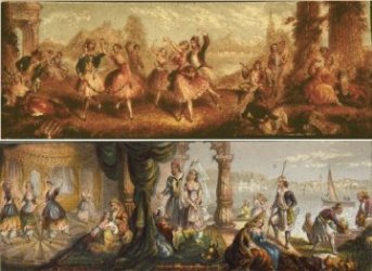 THE GREEK DANCE AND THE HAREM SET. 1850