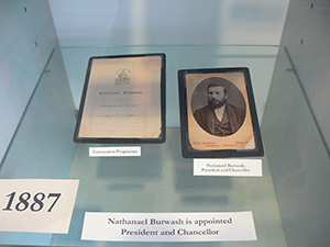 (left to right) Programme, photo of Nathanael Burwash