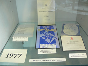 (left to right) Booklets and invitation from the Vic Music Club