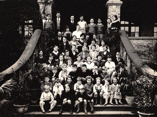 Canadian School group on the steps,  1934 Credit: Walmsley Family.