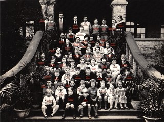 Canadian School group on the steps. 1934 - Names Credit: Walmsley Family.