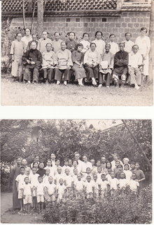  Our Womans [sic] Bible Class in Penghsien & War Orphans [top] & Some Church Folk Credit: Bridgman Family.