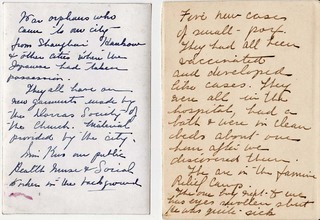 War Orphans who came to our city from Shanghai, Hanbow (inscription on back) and Five new cases of small pox (inscription on back) Credit: Bridgman Family.