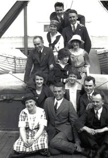 On their way! [Missionaries on the S.S. Empress of Russia, 1921] Credit: Walmsley Family.
