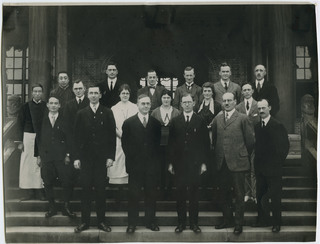 Medical faculty of the West China Union University, Chengtu, October 1923. Credit: United Church Archives.