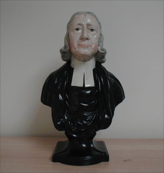 Wesley ceramic bust by Josiah Wedgwood