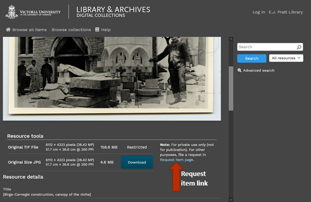 Photograph Database Guide, Archives