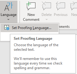 image of language options